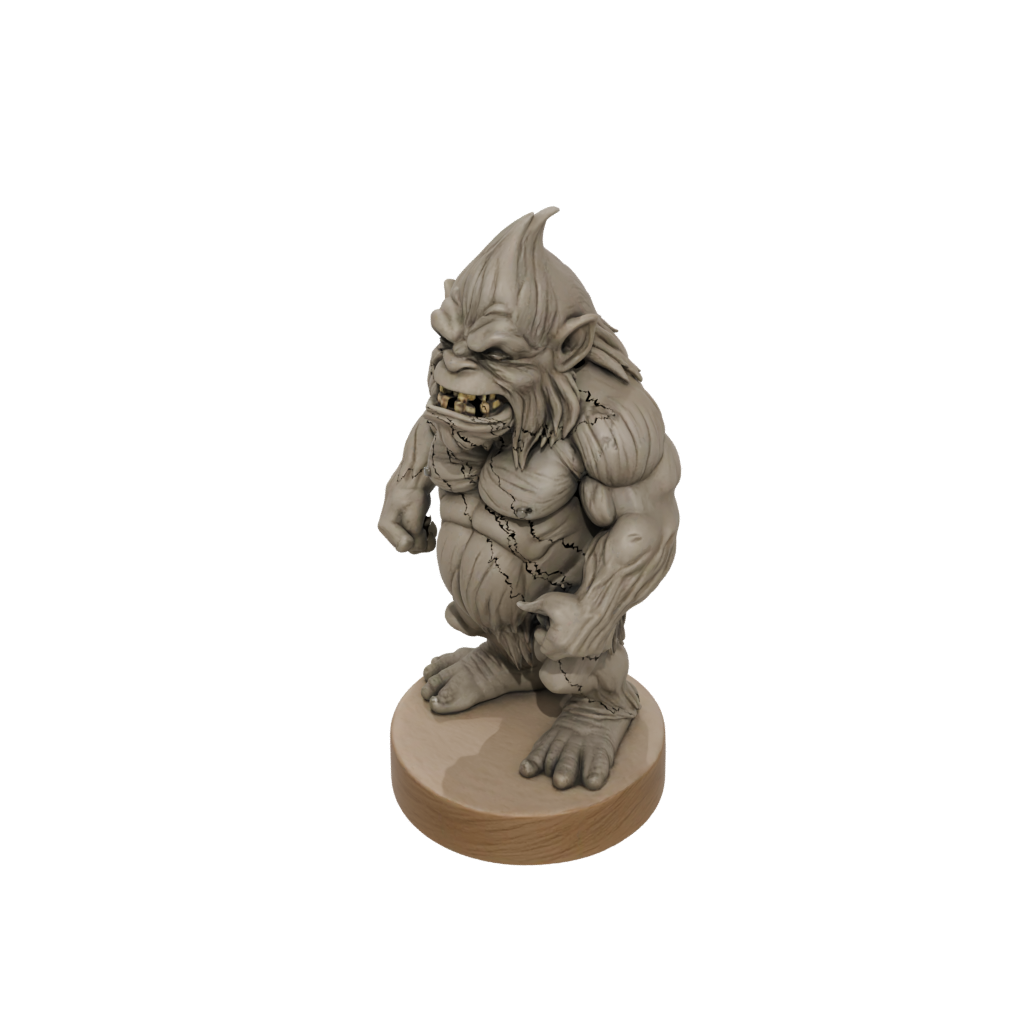 Woodgrain Relief Rock Troll