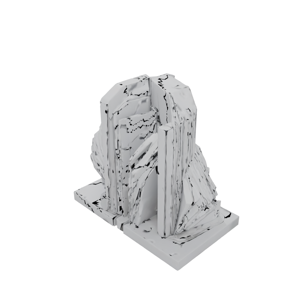 Deco Geometric Bookends — home decor 3D print model, STL