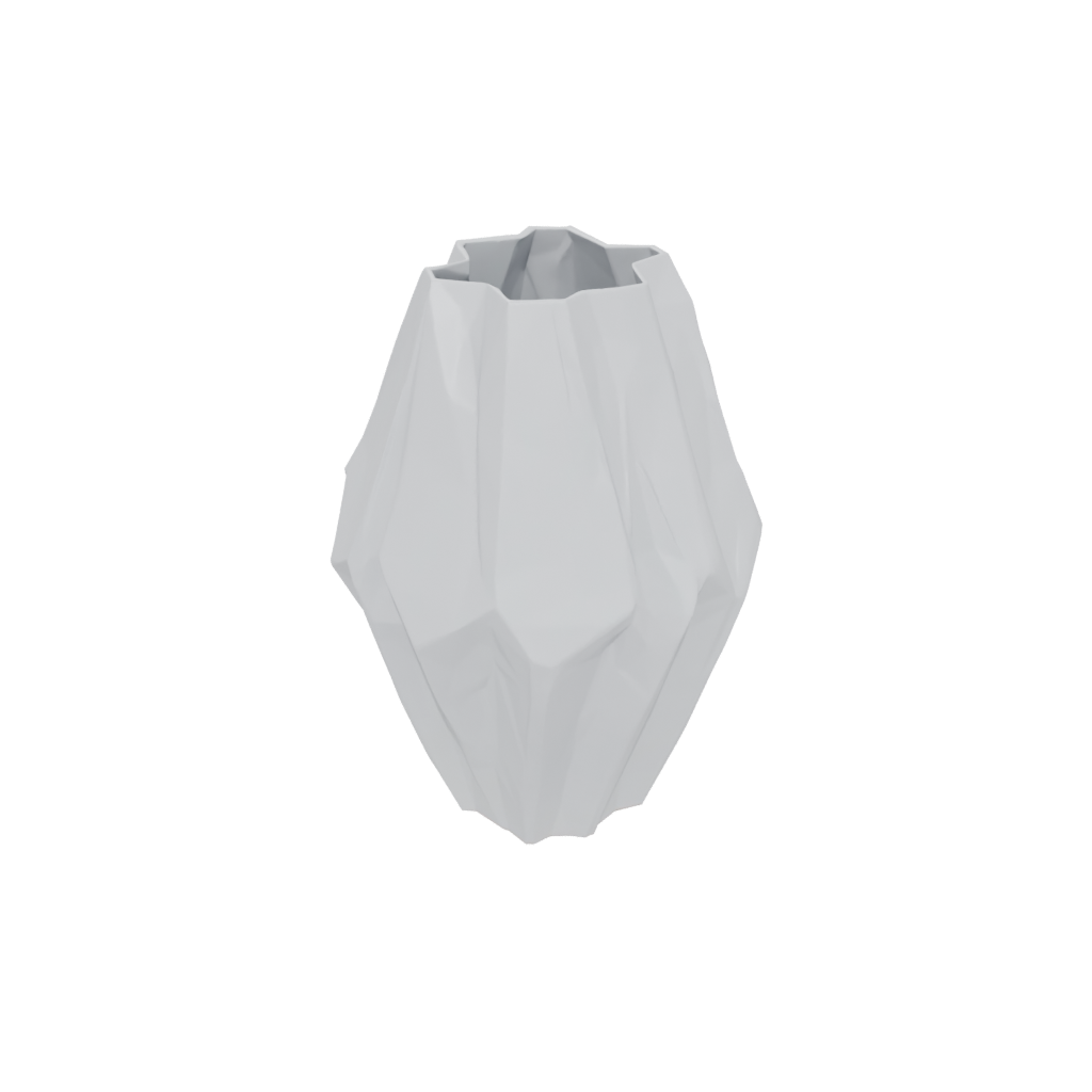 Deco Geometric Faceted Vase — home decor 3D print model, STL