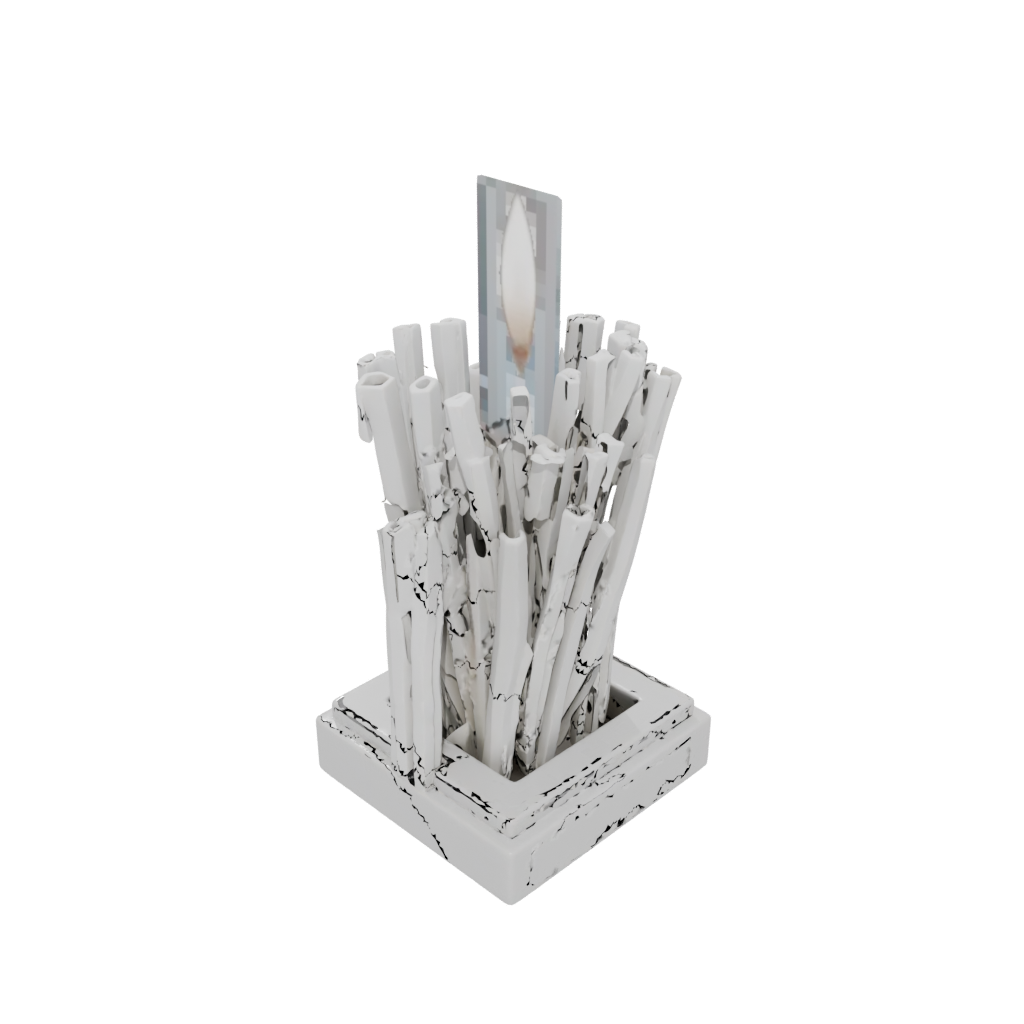 Deco Matchstick Holder — home decor 3D print model, STL