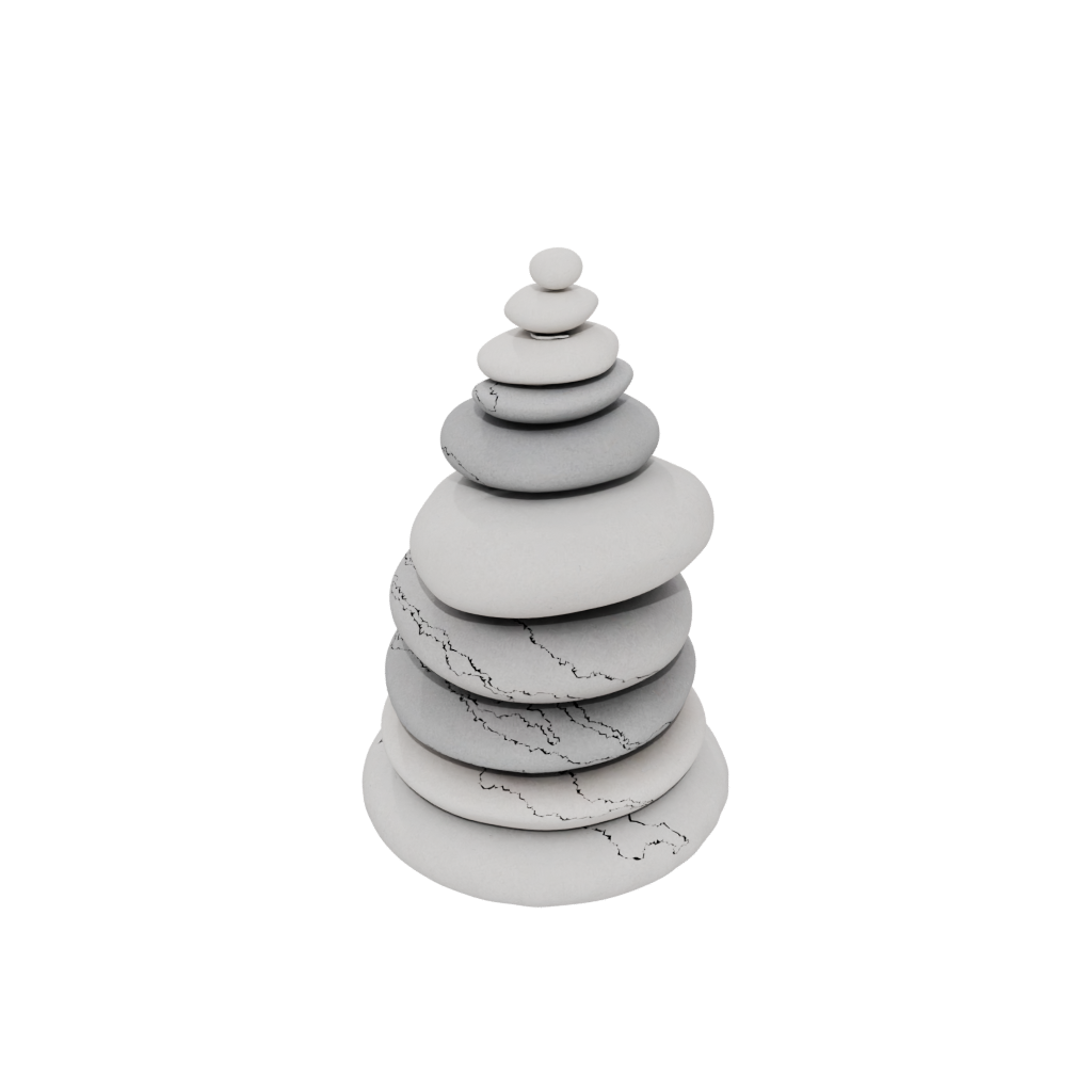 Deco Pebble Stacking Sculpture — home decor 3D print model, STL