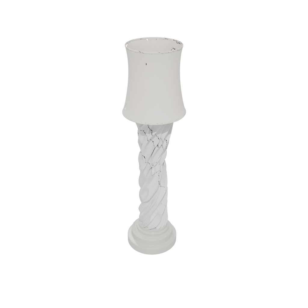 Deco Twisted Column Lamp Base — home decor 3D print model, STL