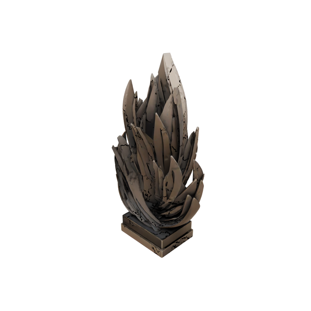 Bronze Deco Abstract Sculpture