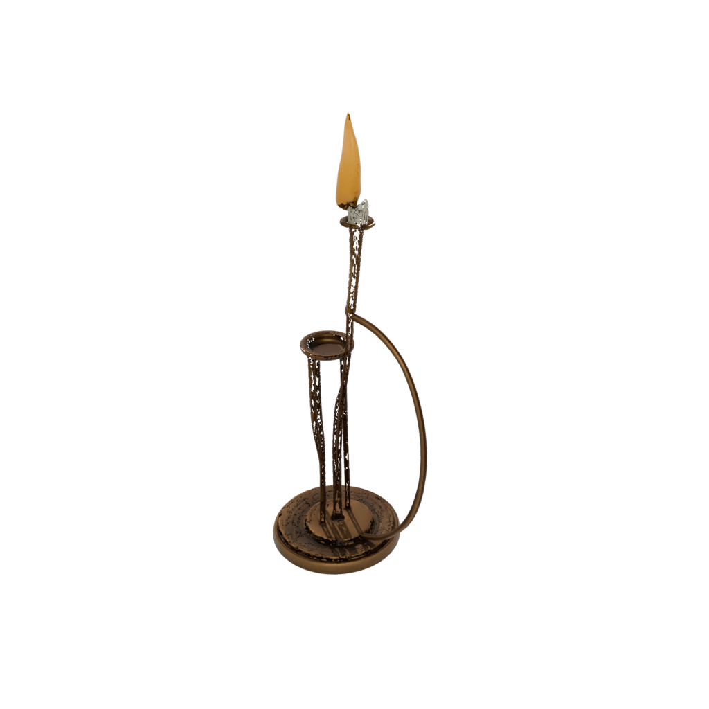 Bronze Deco Candle Snuffer Stand