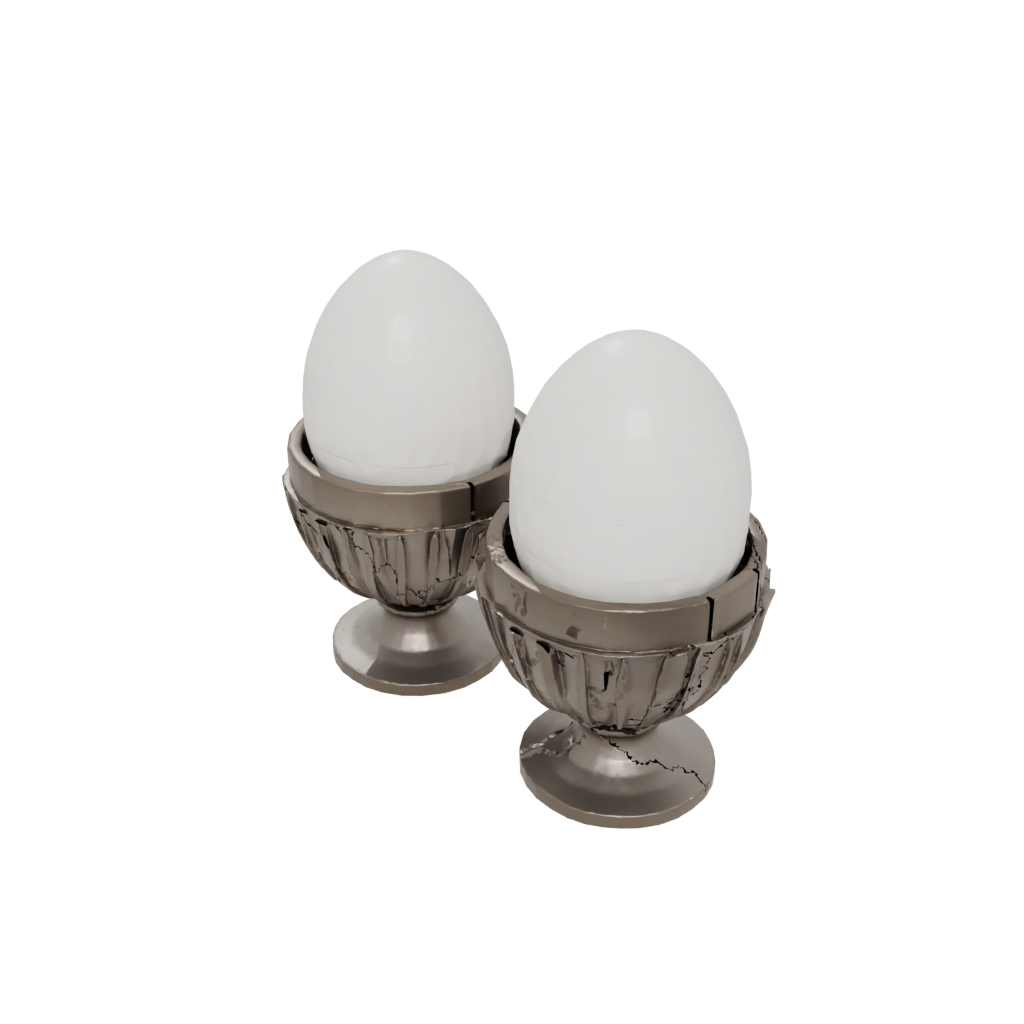 Bronze Deco Egg Cup Set