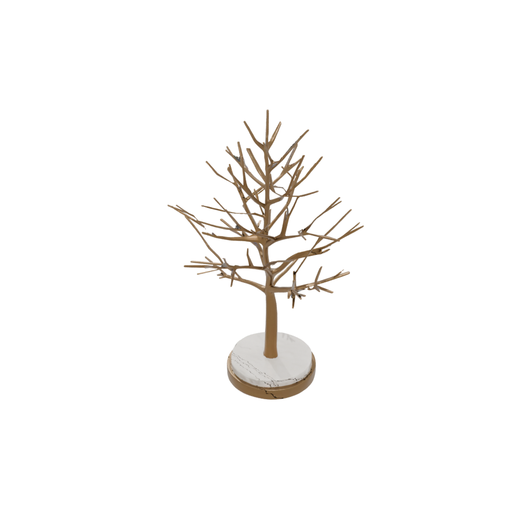 Bronze Deco Jewelry Tree Stand