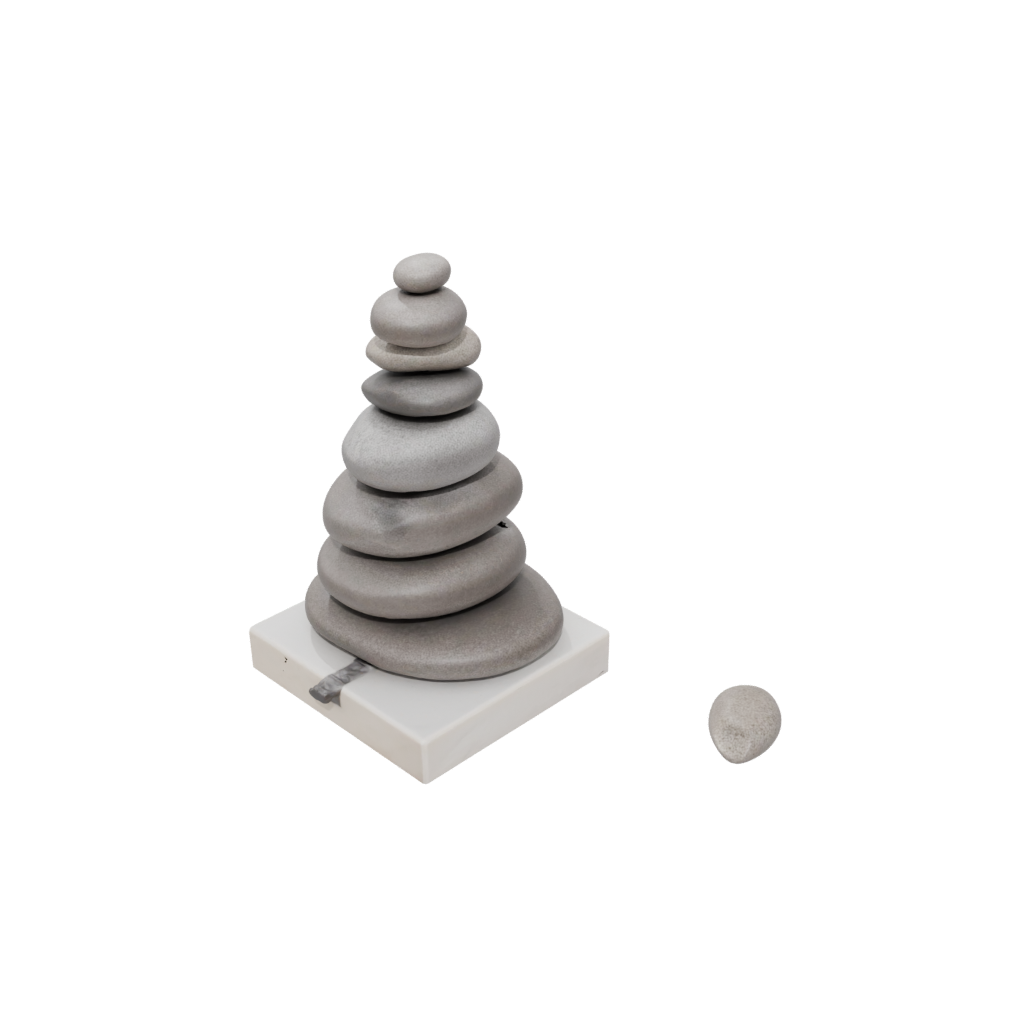 Bronze Deco Pebble Stacking Sculpture