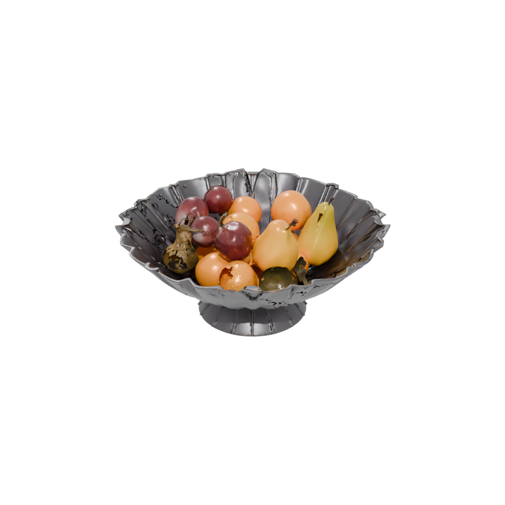 Bronze Deco Sculptural Fruit Bowl