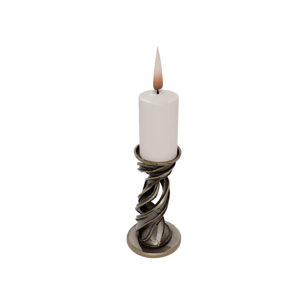Bronze Deco Spiral Candle Holder