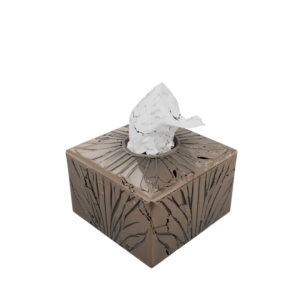 Bronze Deco Tissue Box Cover