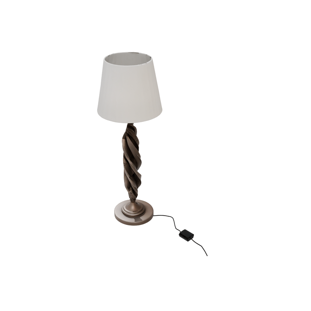 Bronze Deco Twisted Column Lamp Base