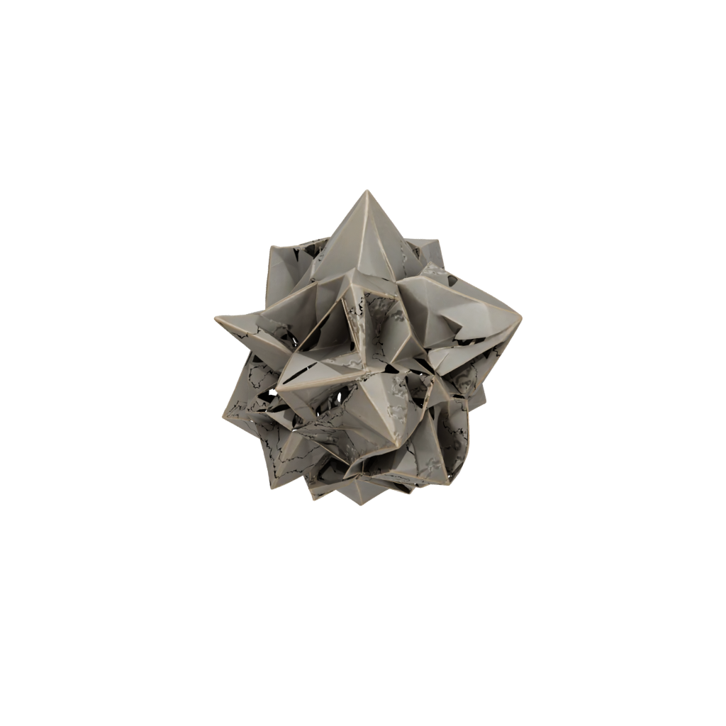 Bronze Geometric Abstract Sculpture — home decor 3D print model, STL