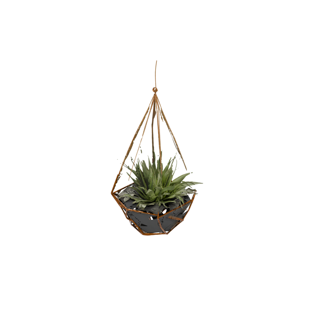 Bronze Geometric Air-Plant Holder — home decor 3D print model, STL