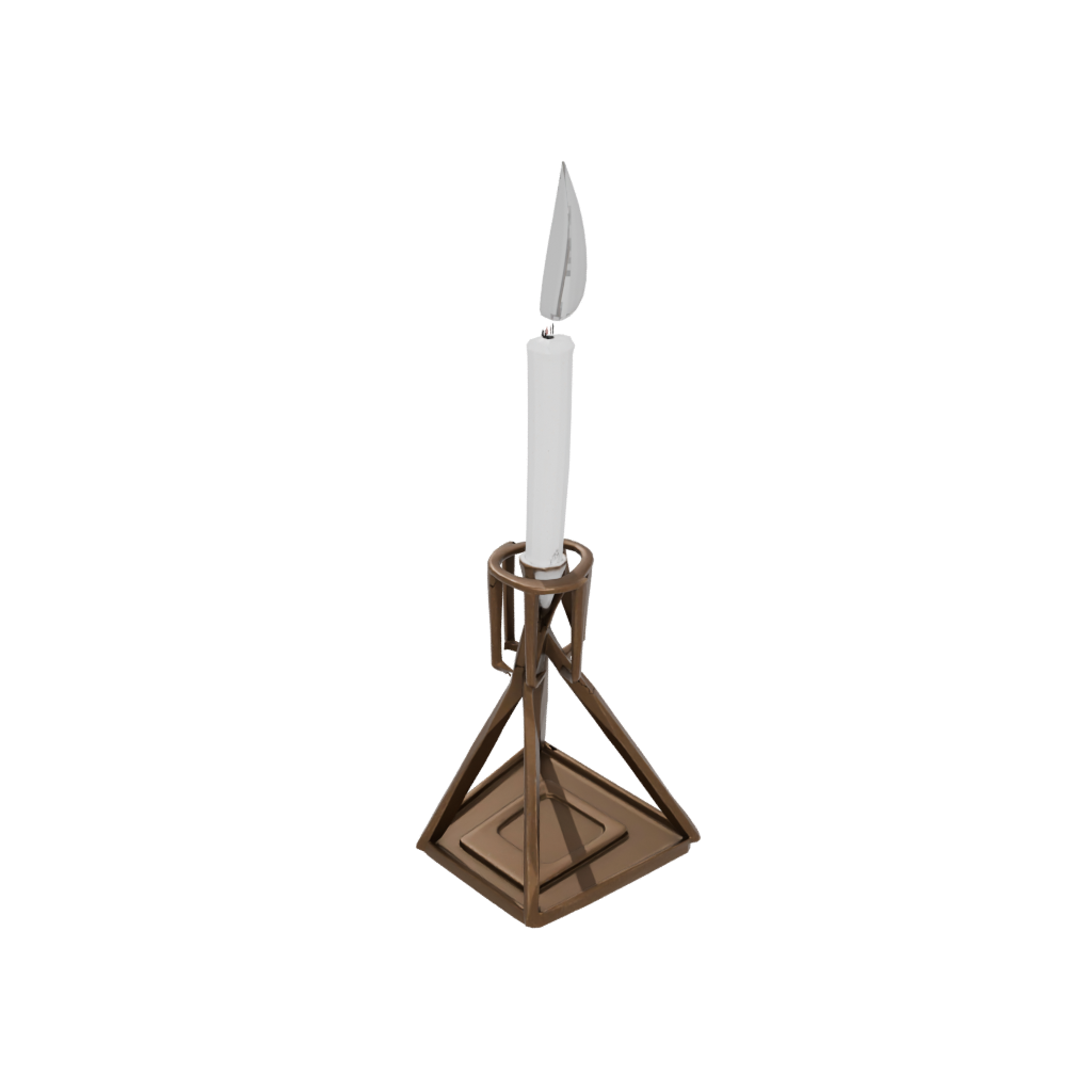 Bronze Geometric Candle Snuffer Stand — home decor 3D print model, STL