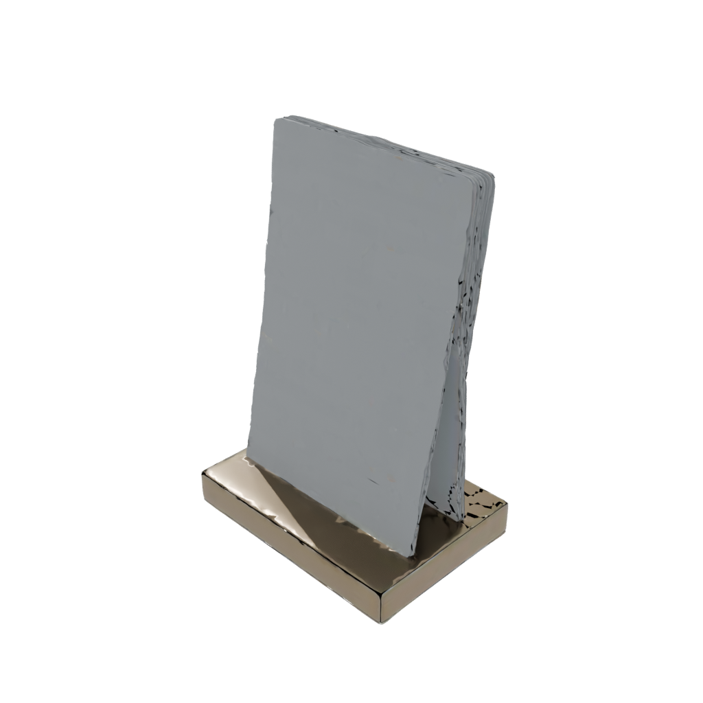 Bronze Geometric Card Holder Stand — home decor 3D print model, STL