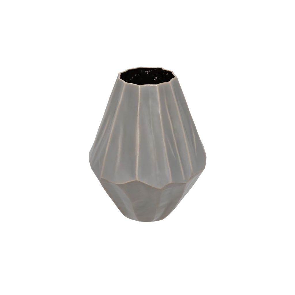 Bronze Geometric Geometric Faceted Vase — home decor 3D print model, STL