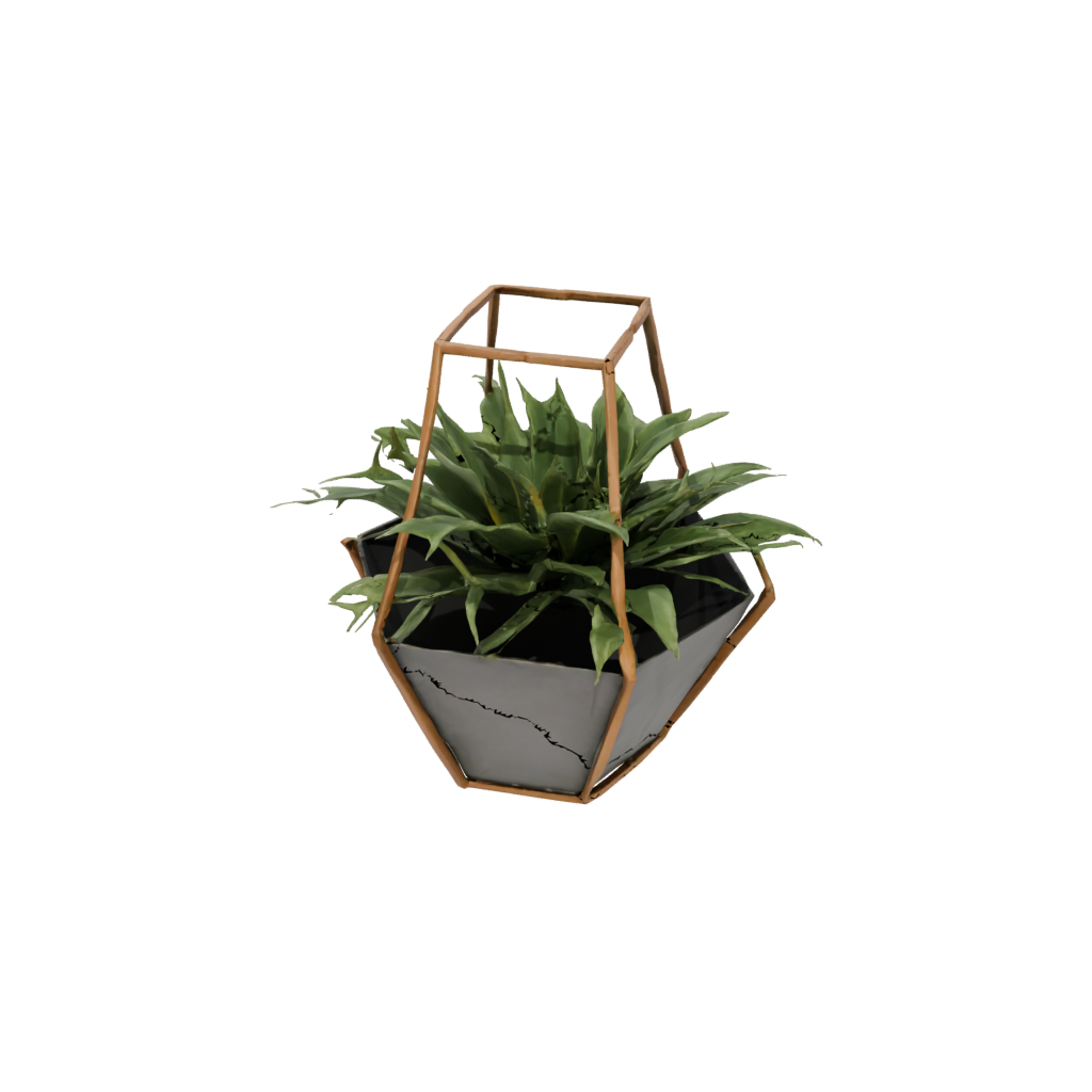 Bronze Geometric Hexagon Wall Planter — home decor 3D print model, STL