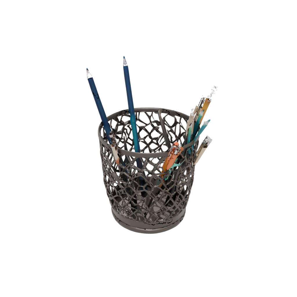 Bronze Geometric Lattice Pencil Cup — home decor 3D print model, STL