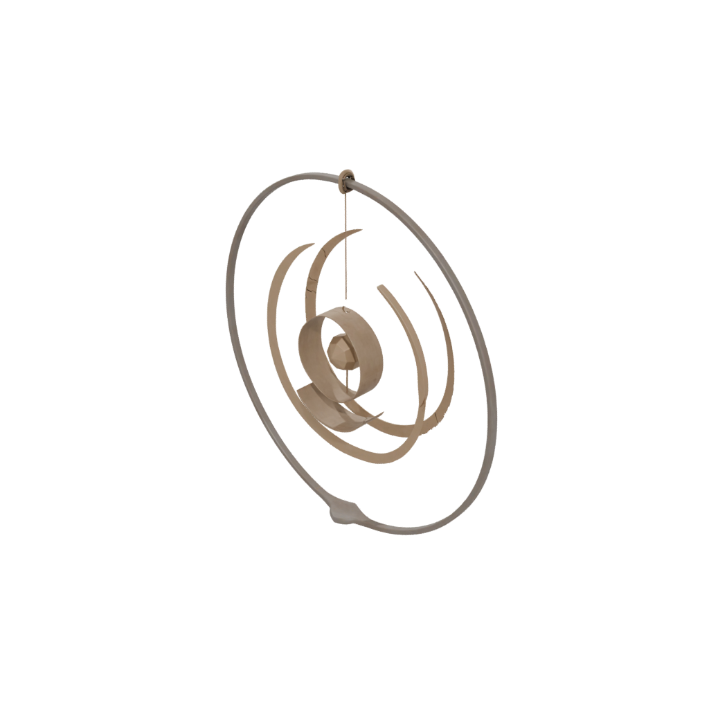 Bronze Geometric Moon-Phase Wall Hanging — home decor 3D print model, STL