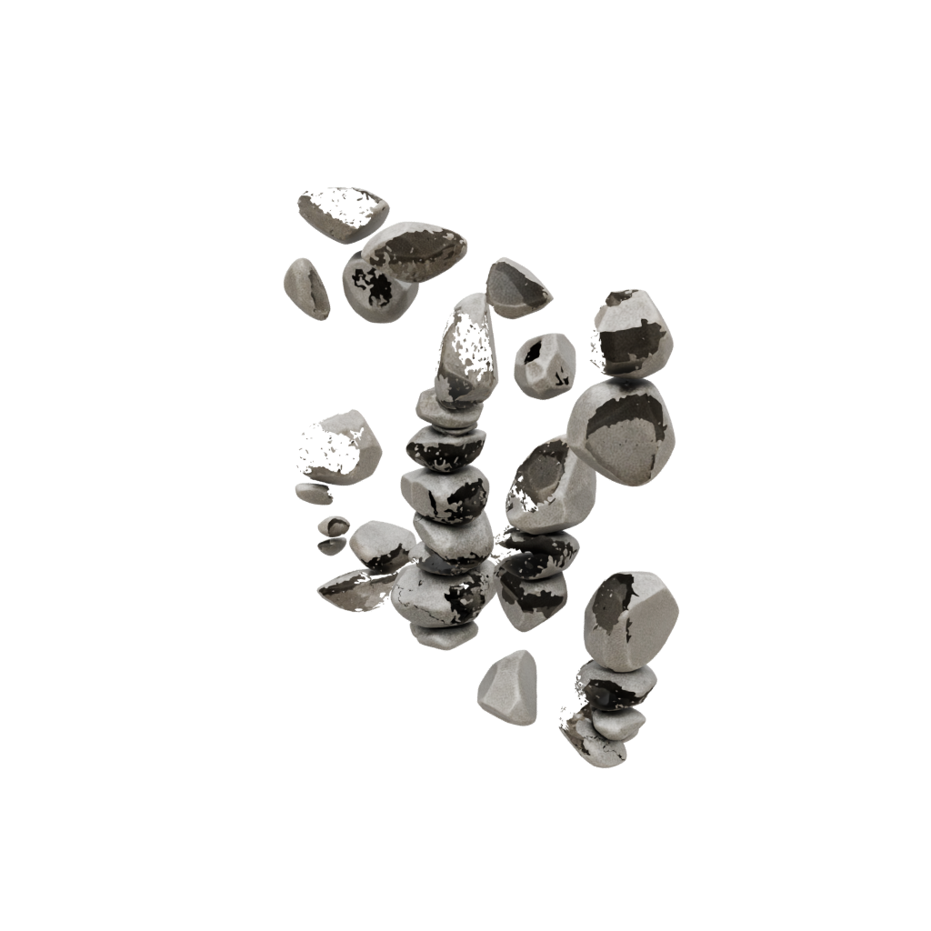 Bronze Geometric Pebble Stacking Sculpture — home decor 3D print model, STL