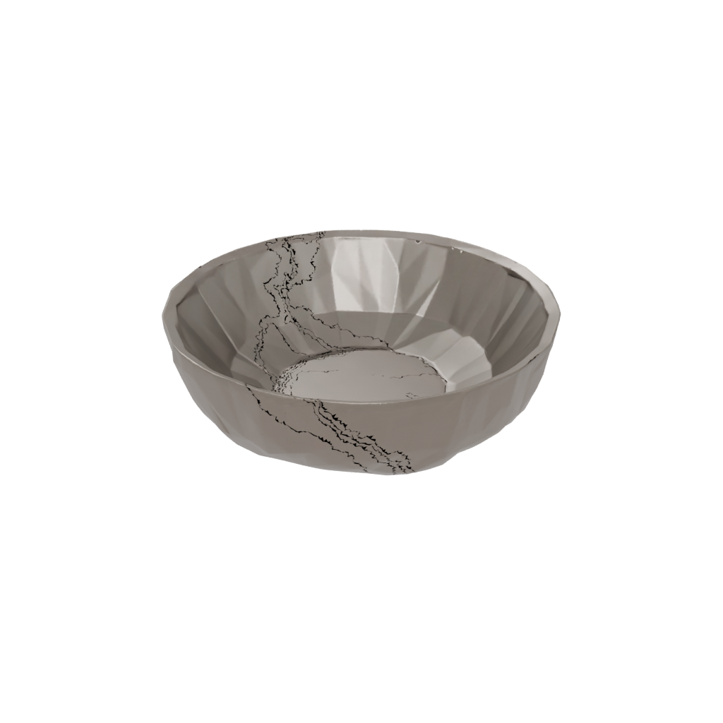 Bronze Geometric Ring Dish — home decor 3D print model, STL
