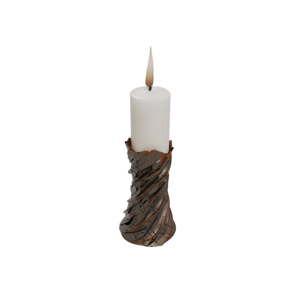 Bronze Geometric Spiral Candle Holder — home decor 3D print model, STL