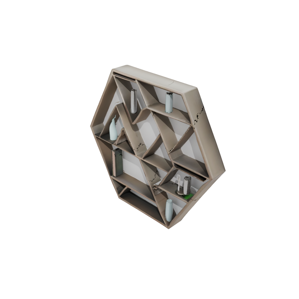 Bronze Geometric Wall-Mounted Organizer — home decor 3D print model, STL