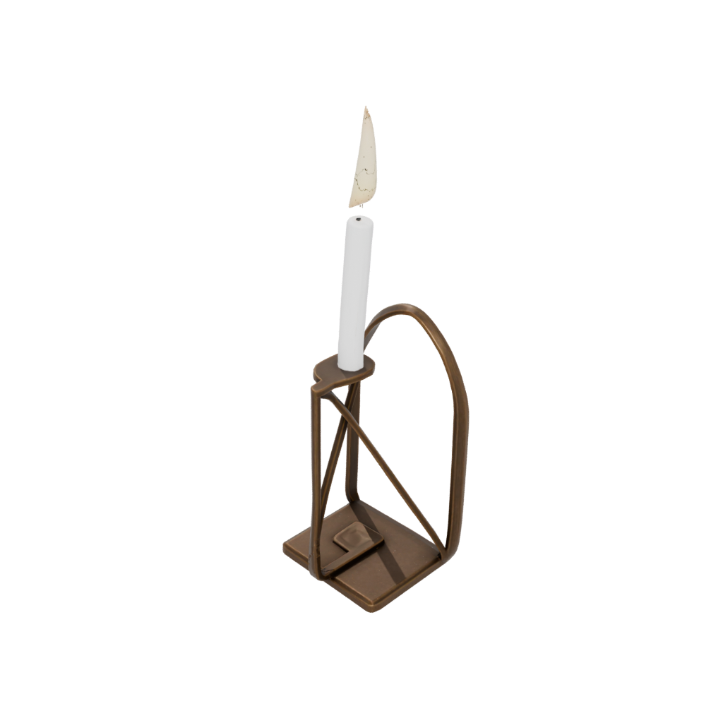 Bronze Candle Snuffer Stand