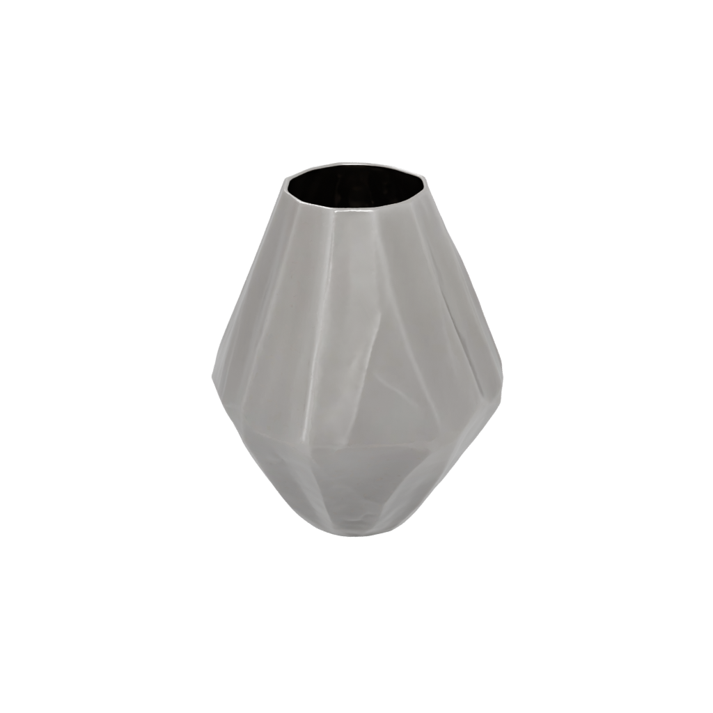 Bronze Geometric Faceted Vase