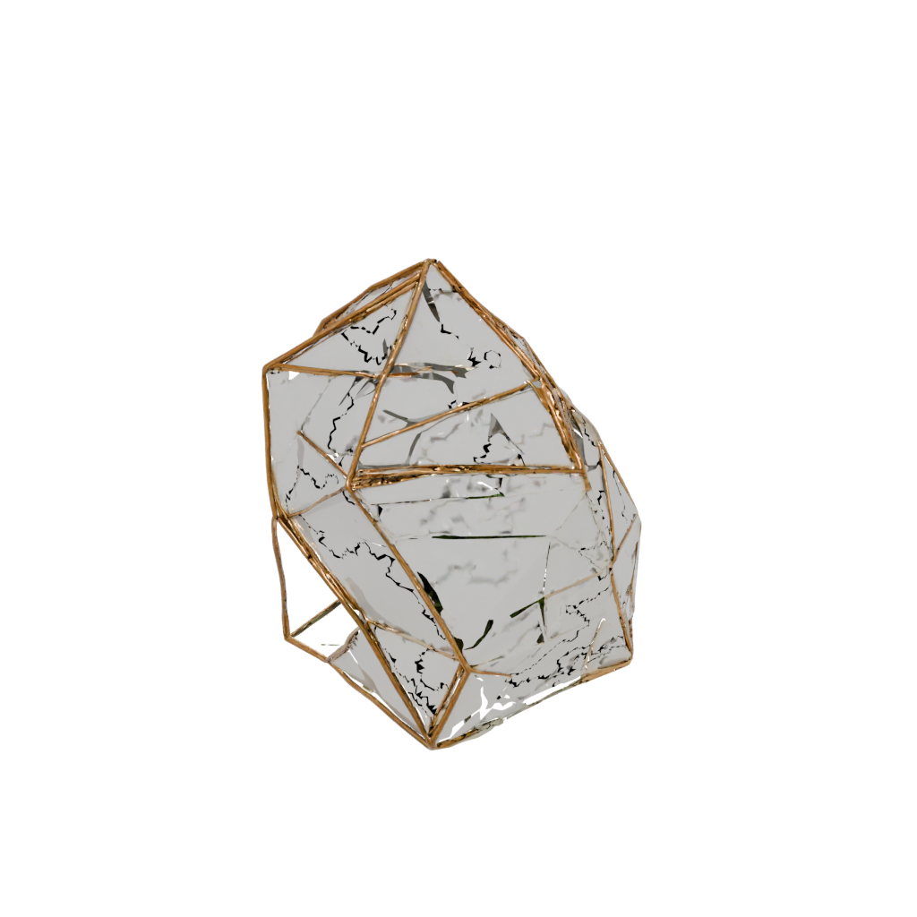 Bronze Geometric Terrarium Frame