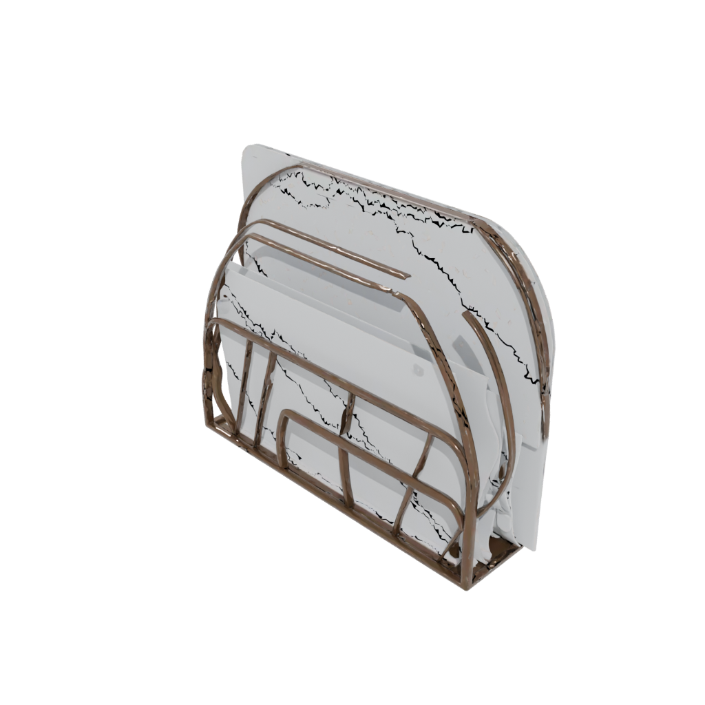 Bronze Letter Rack — home decor 3D print model, STL