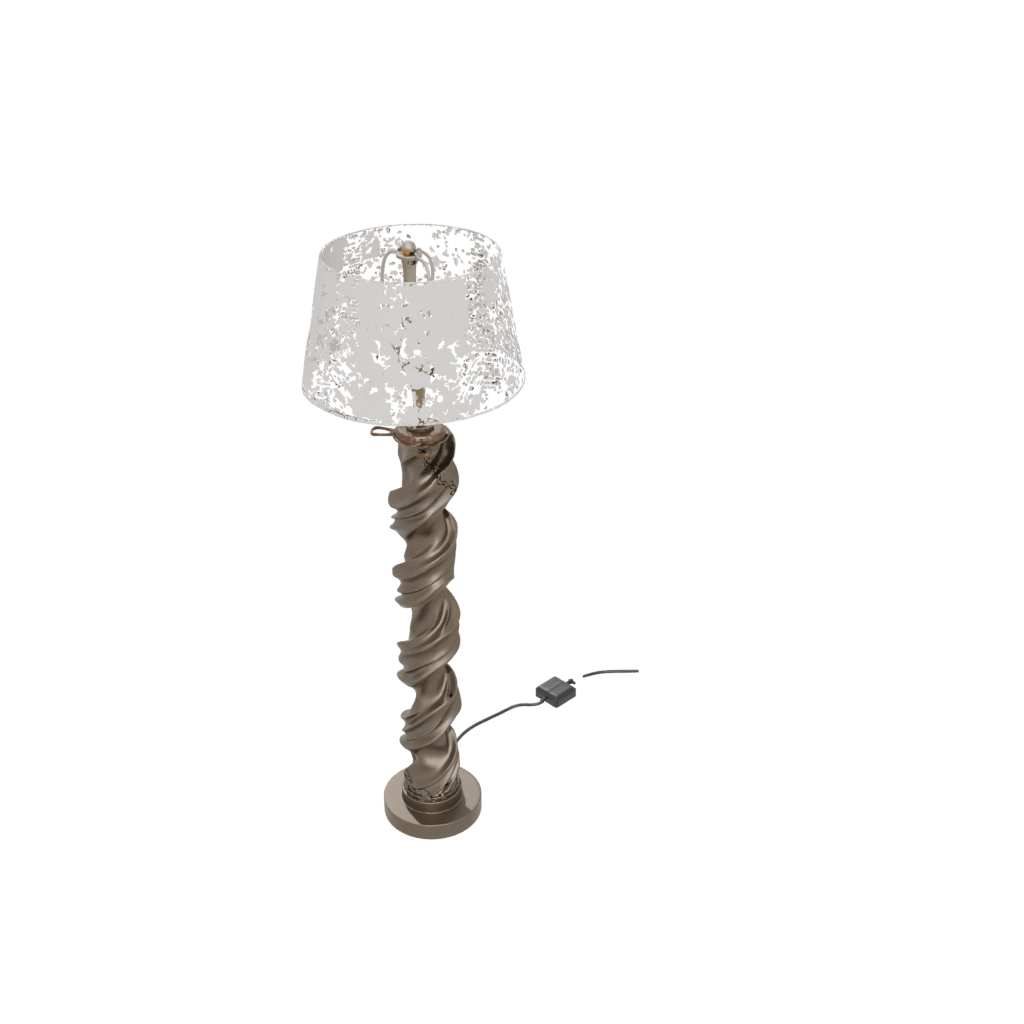 Bronze Twisted Column Lamp Base