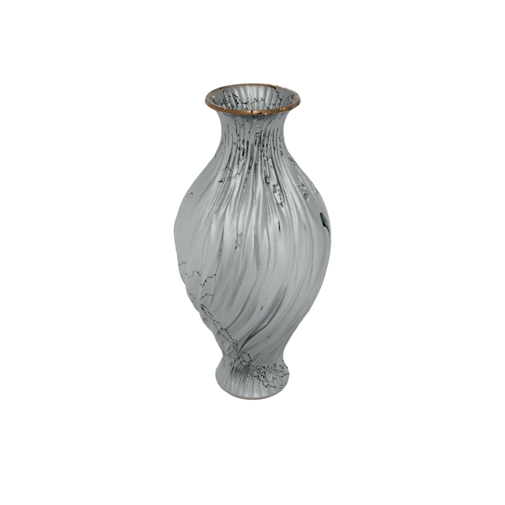 Bronze Vase With Twisted Ribs
