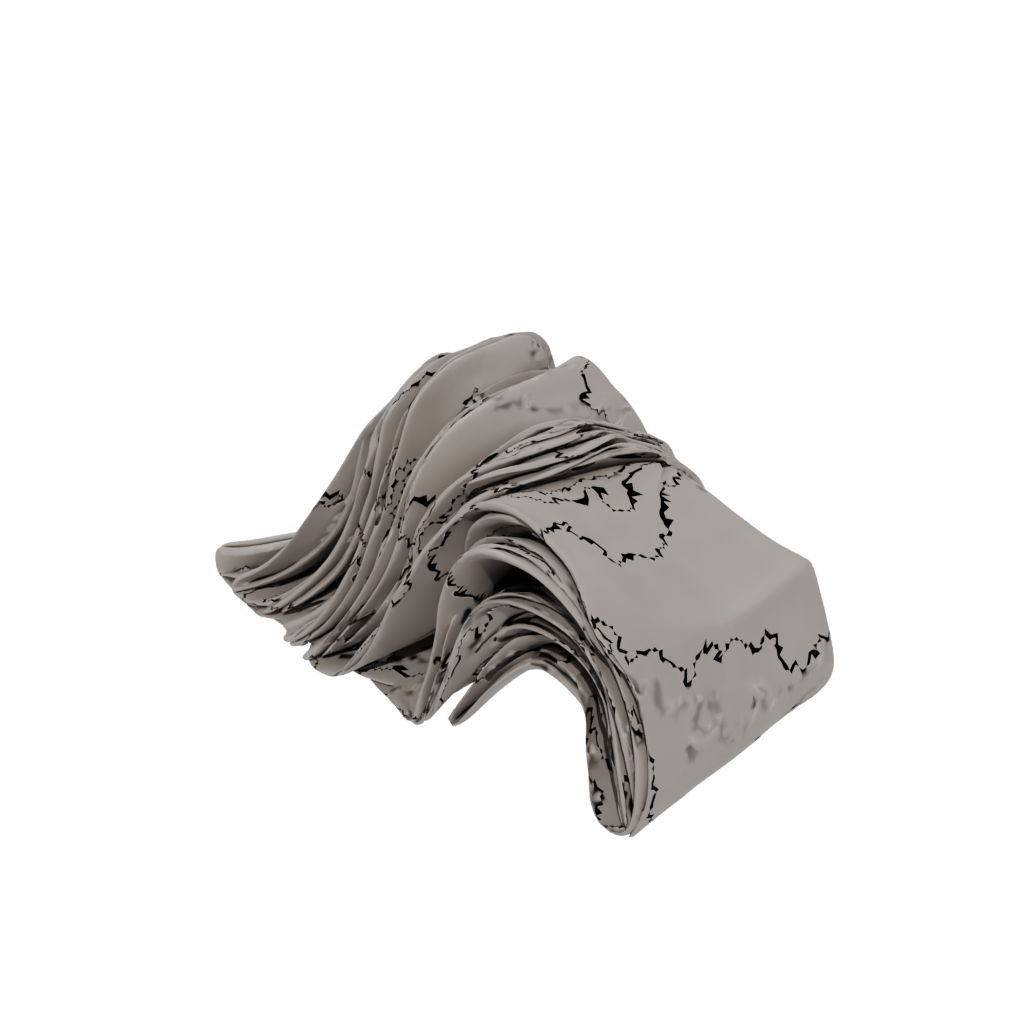 Bronze Wave-Form Napkin Holder