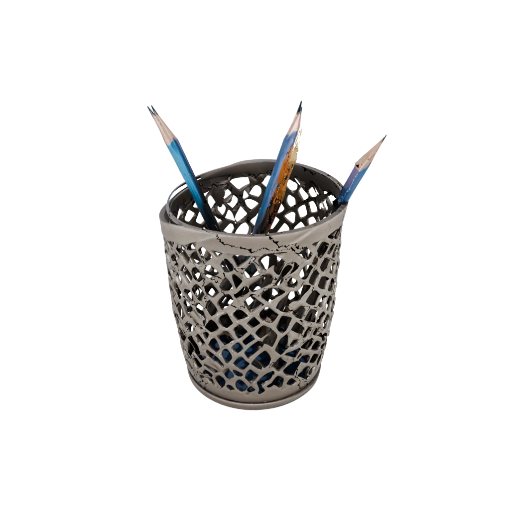 Bronze Organic Lattice Pencil Cup — home decor 3D print model, STL