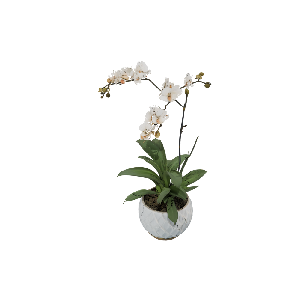 Bronze Organic Orchid Pot With Drainage — home decor 3D print model, STL