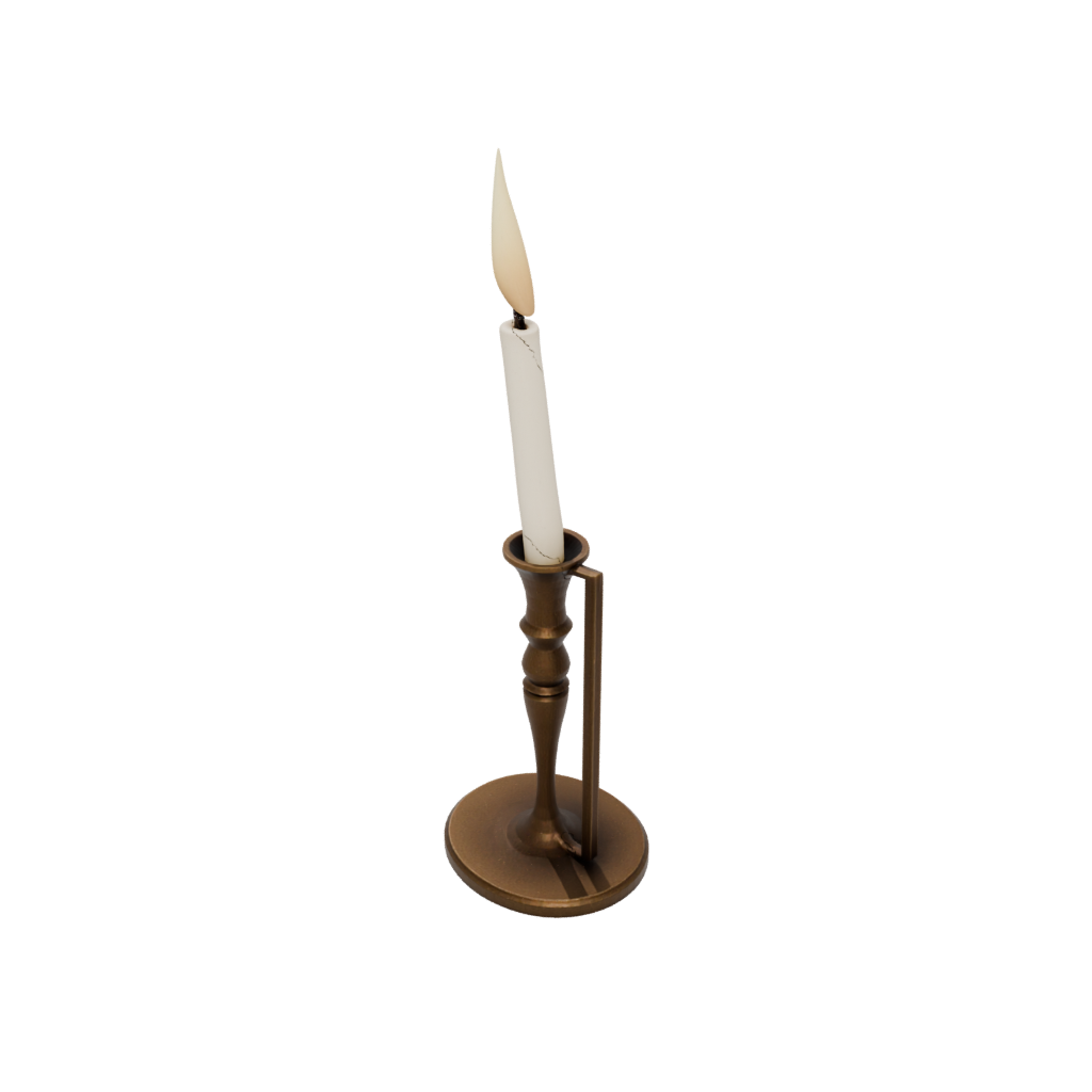Bronze Rustic Candle Snuffer Stand — home decor 3D print model, STL