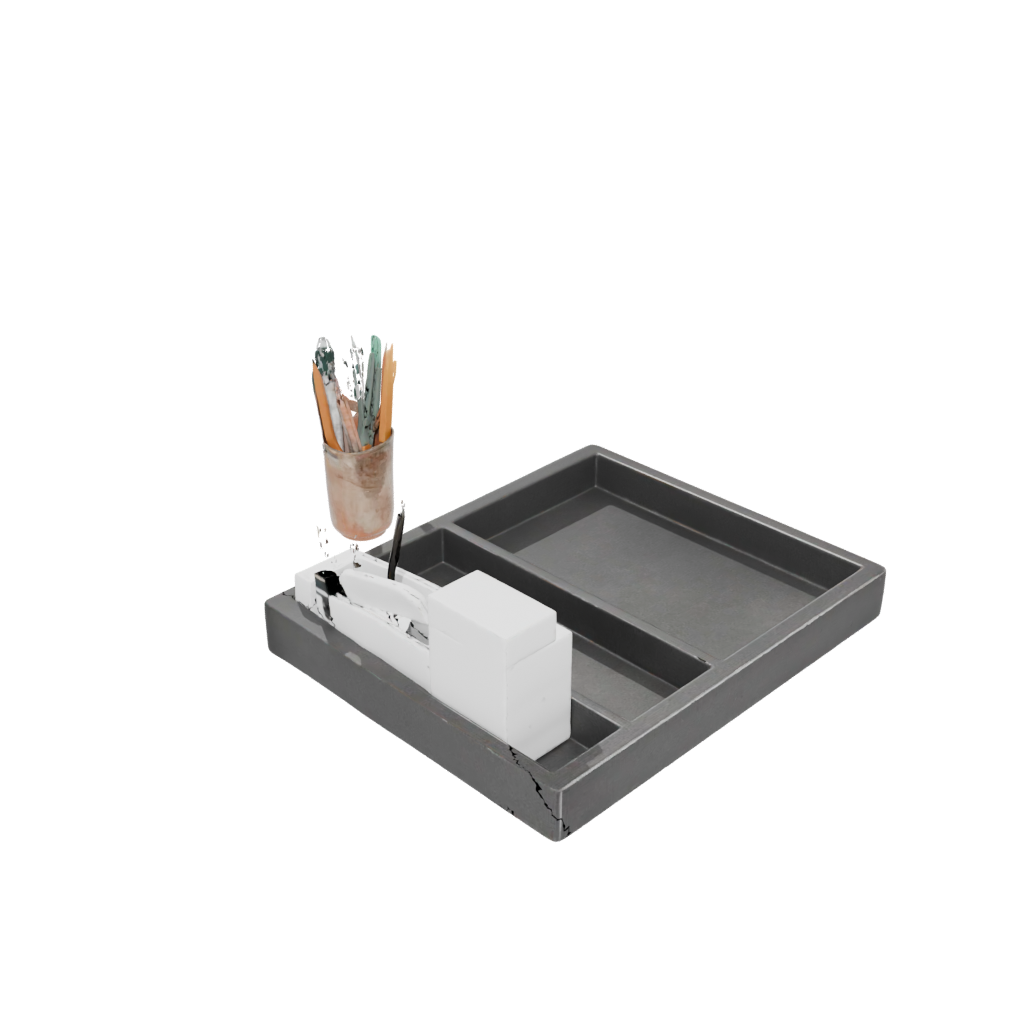 Bronze Rustic Desk Tidy Tray — home decor 3D print model, STL