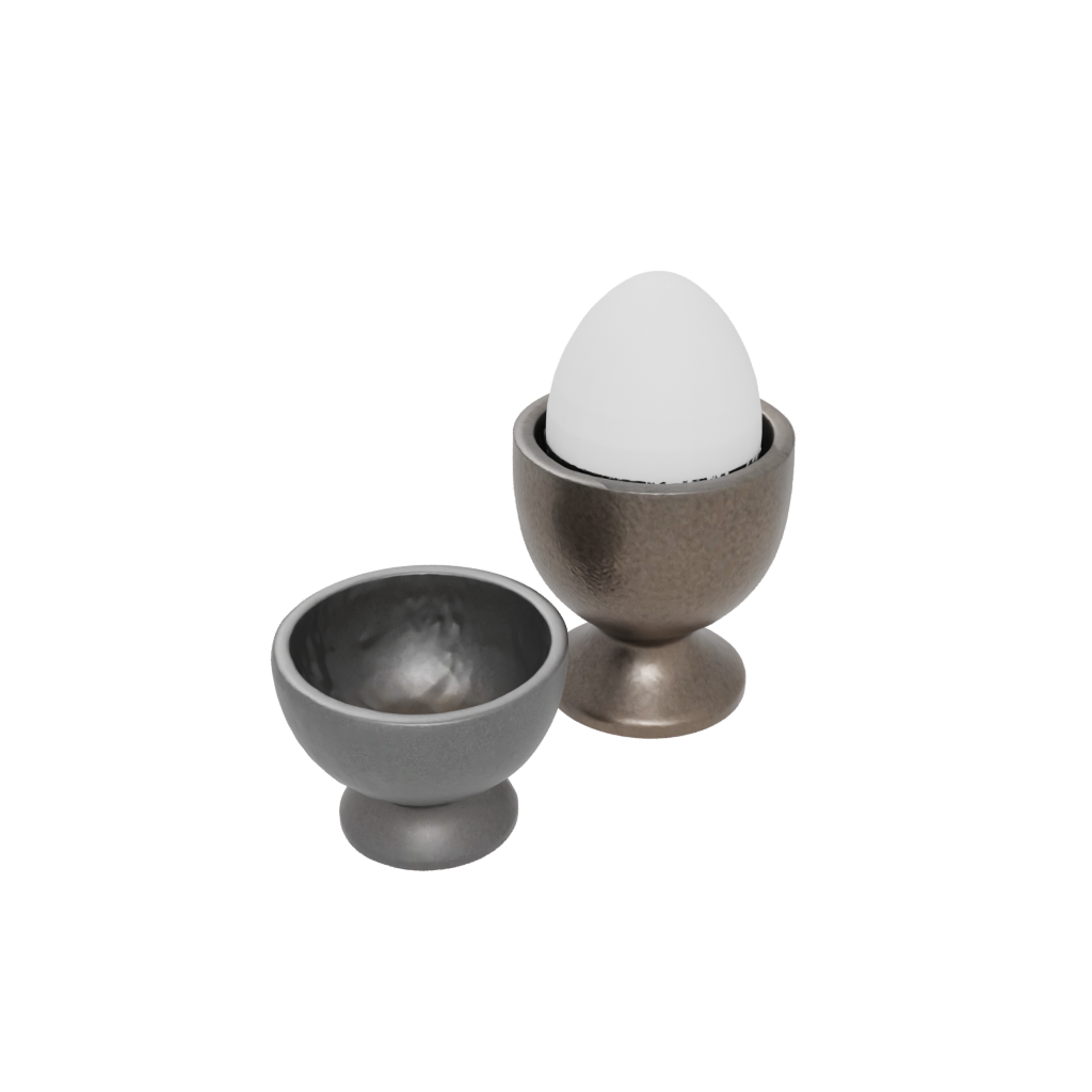 Bronze Rustic Egg Cup Set — home decor 3D print model, STL