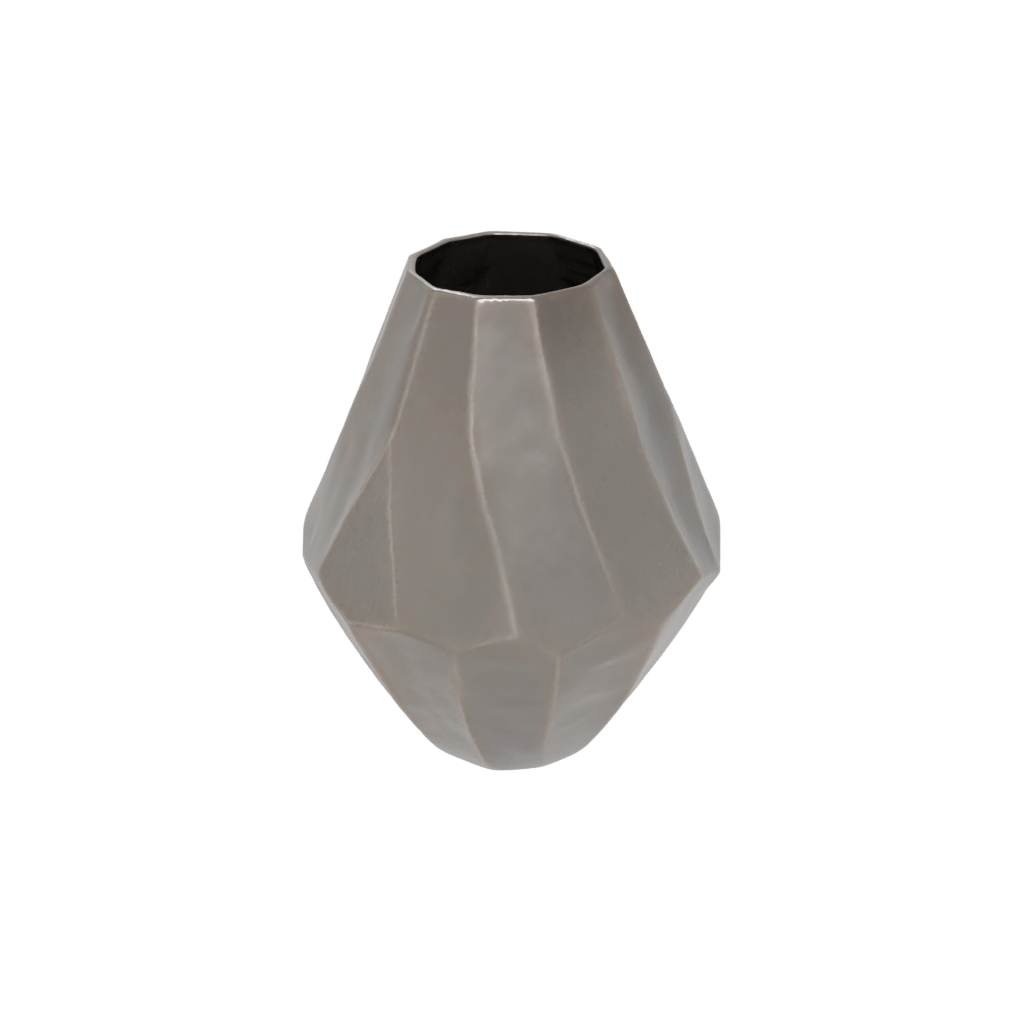 Bronze Rustic Geometric Faceted Vase — home decor 3D print model, STL