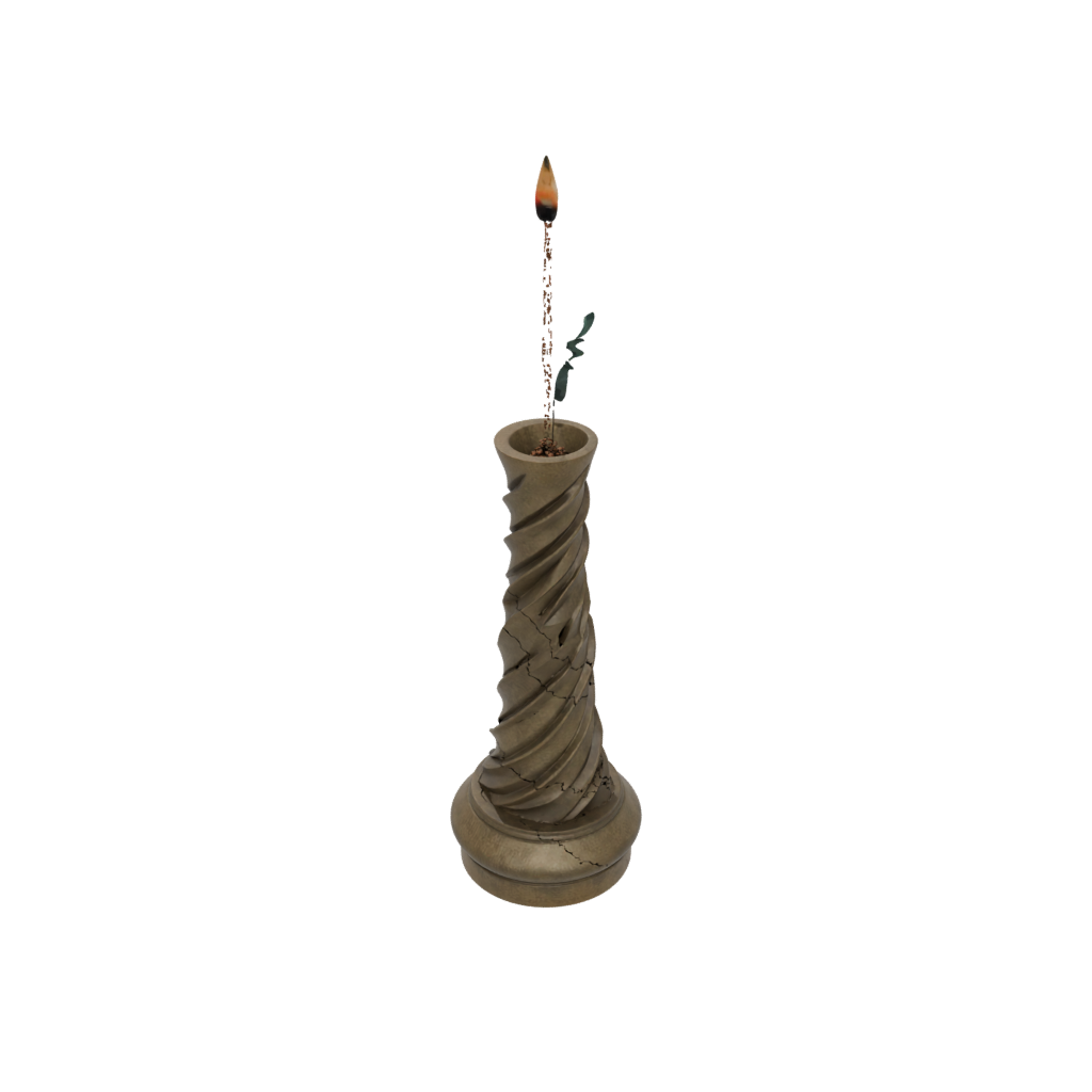 Bronze Rustic Incense Holder Spiral — home decor 3D print model, STL