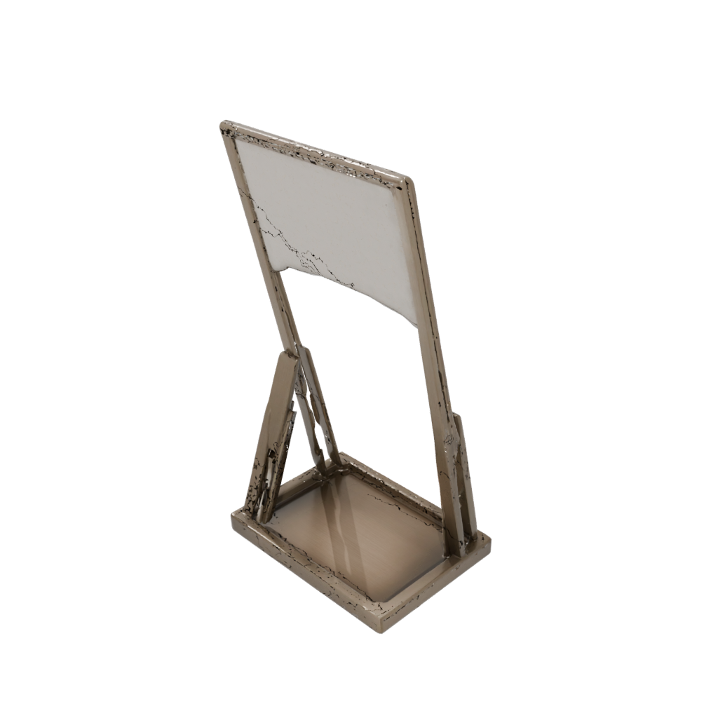 Bronze Rustic Minimalist Photo Stand — home decor 3D print model, STL