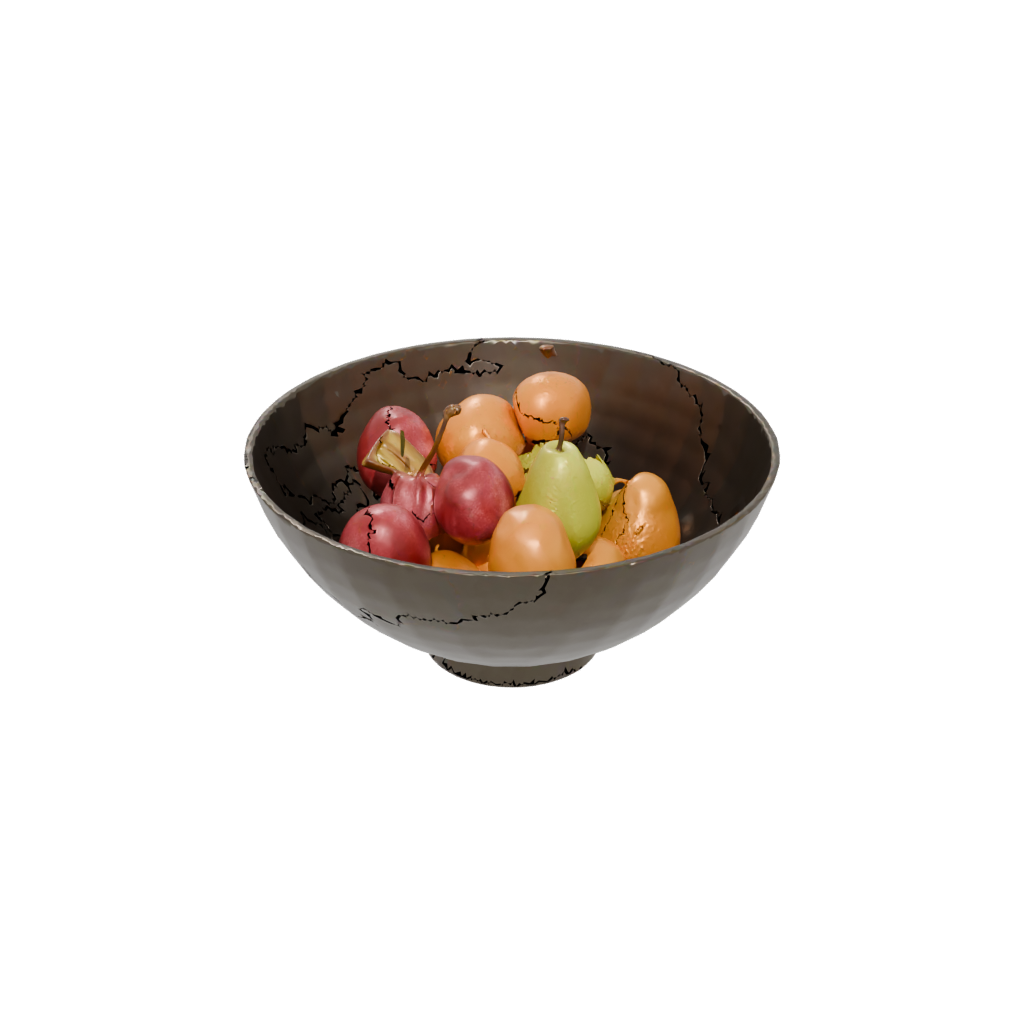 Bronze Rustic Sculptural Fruit Bowl — home decor 3D print model, STL
