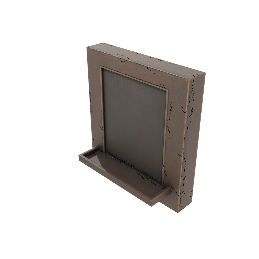 Bronze Rustic Wall-Mounted Organizer — home decor 3D print model, STL