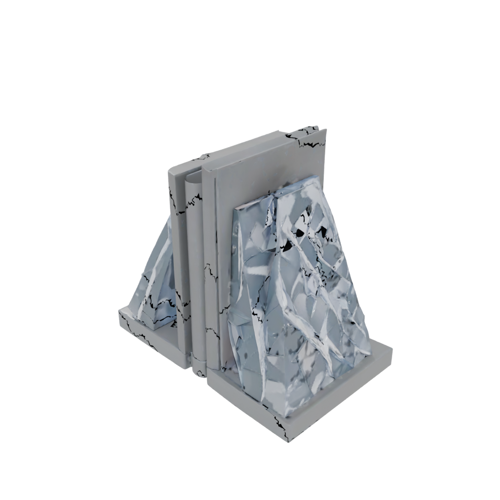 Camo Deco Geometric Bookends