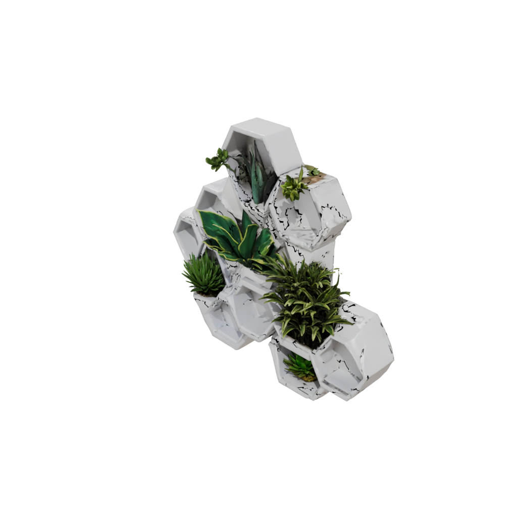 Camo Deco Hexagon Wall Planter