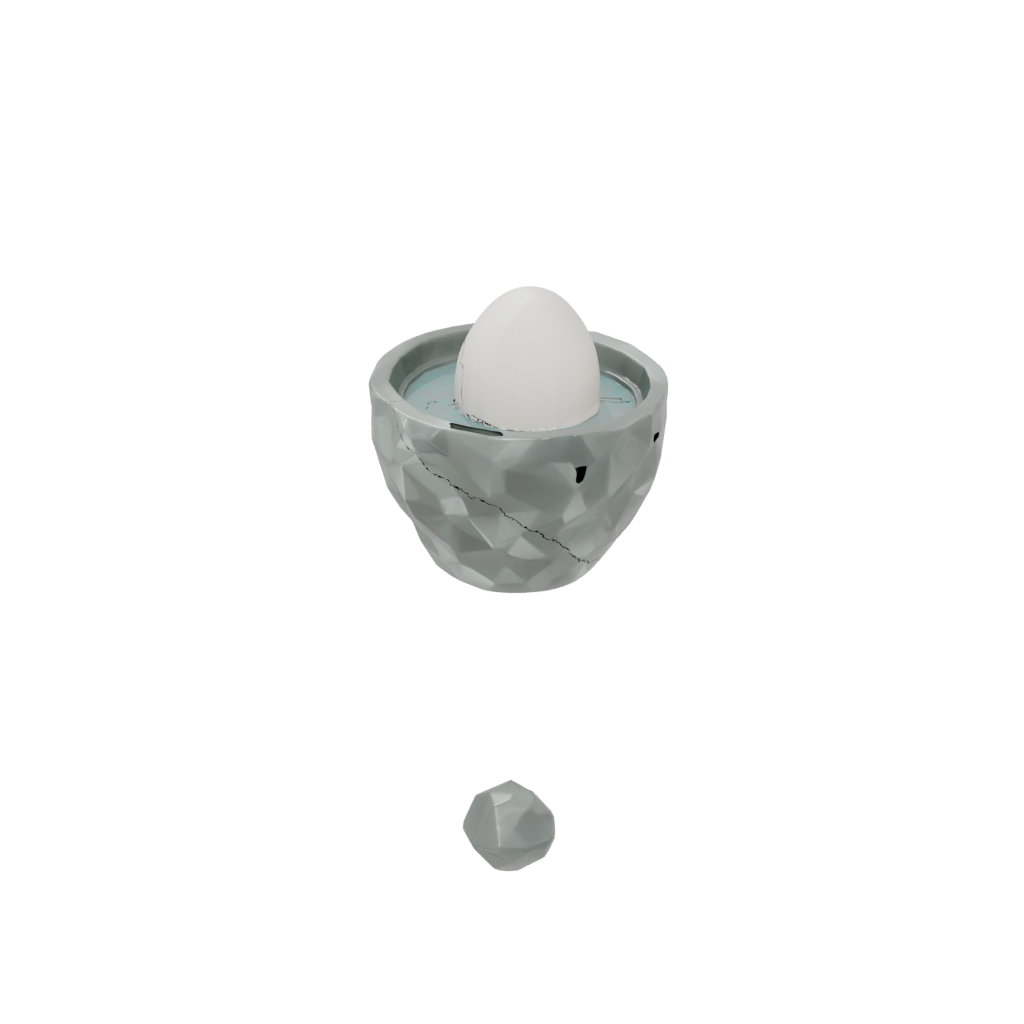Camo Geometric Egg Cup Set — home decor 3D print model, STL