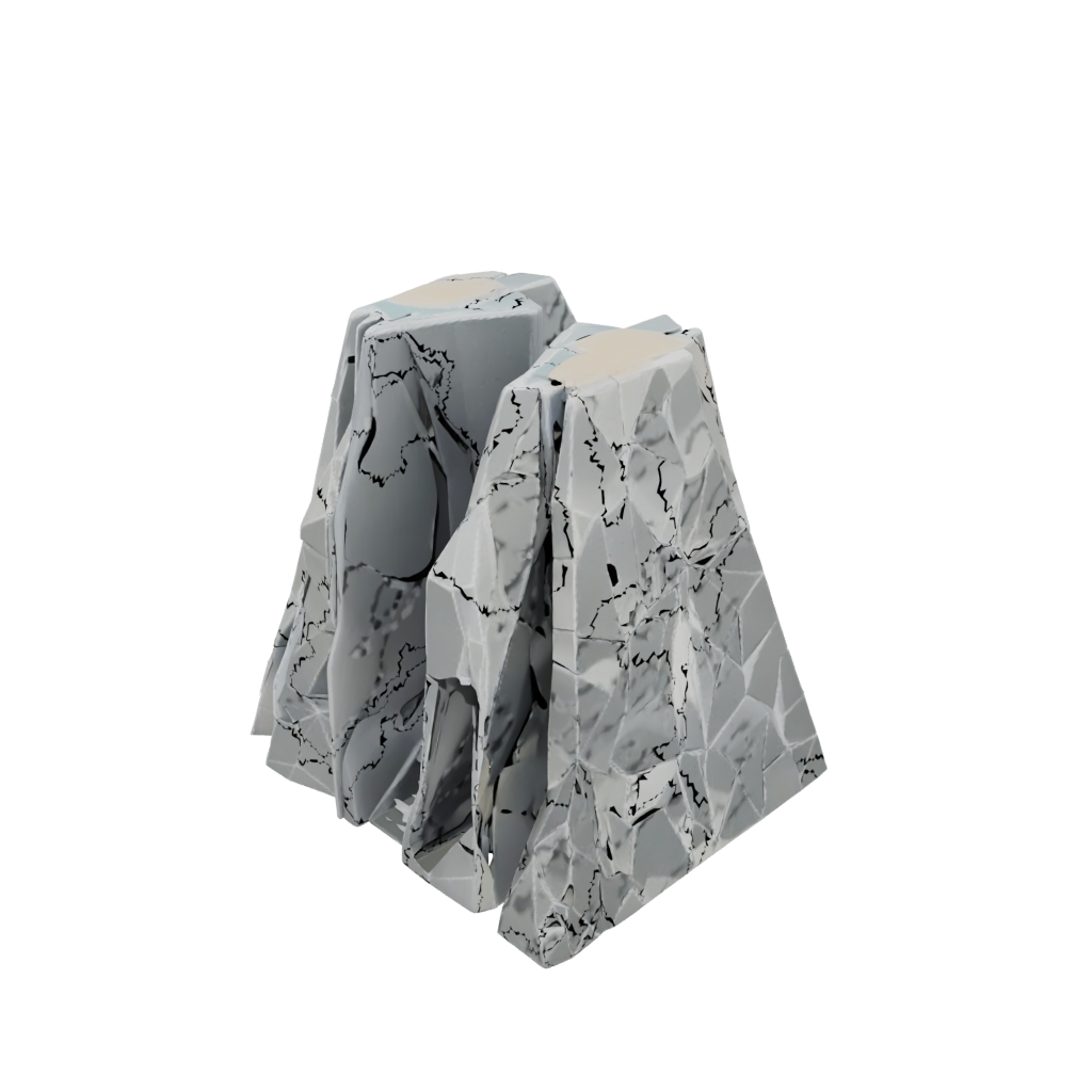 Camo Geometric Geometric Bookends — home decor 3D print model, STL