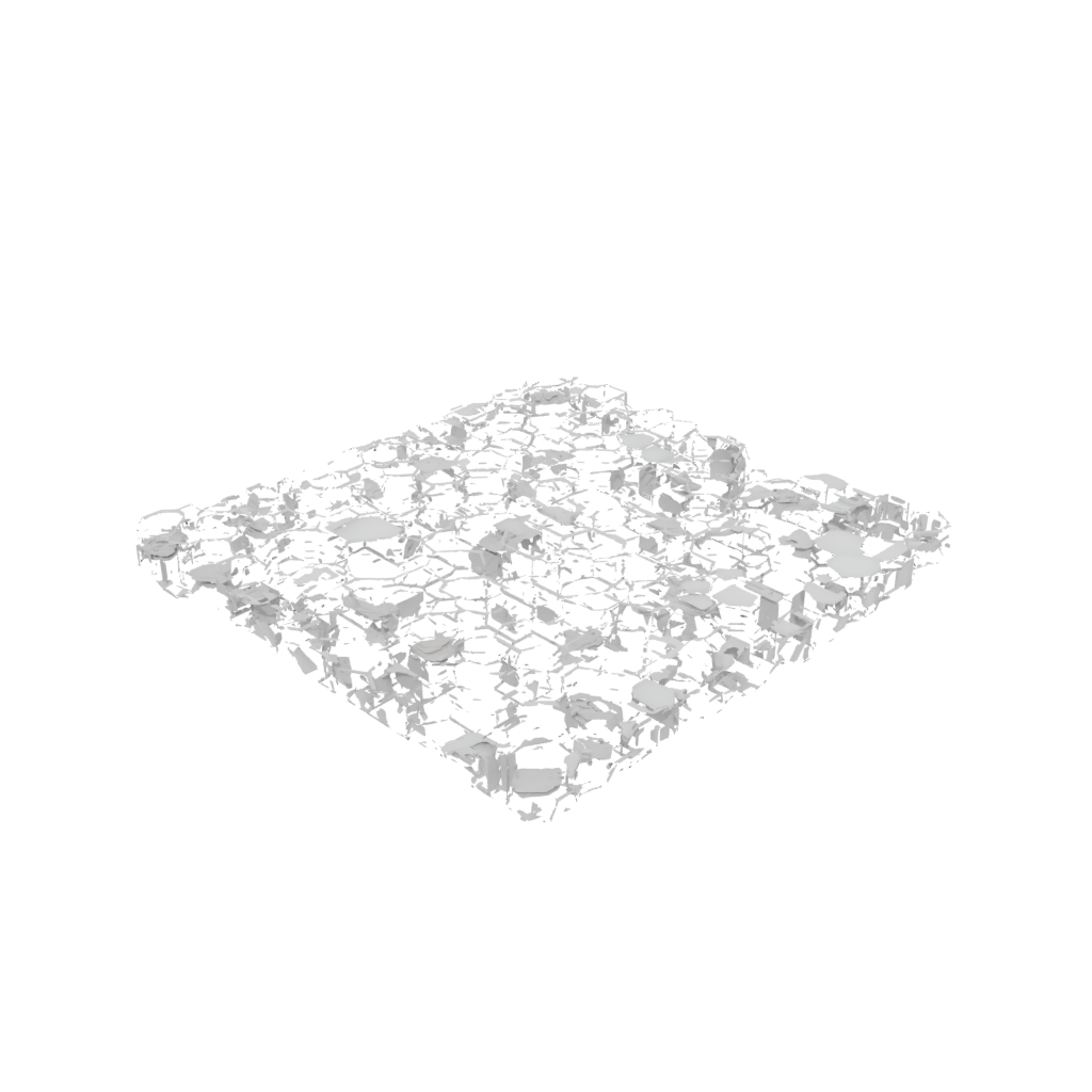 Camo Geometric Honeycomb Shelf Module — home decor 3D print model, STL
