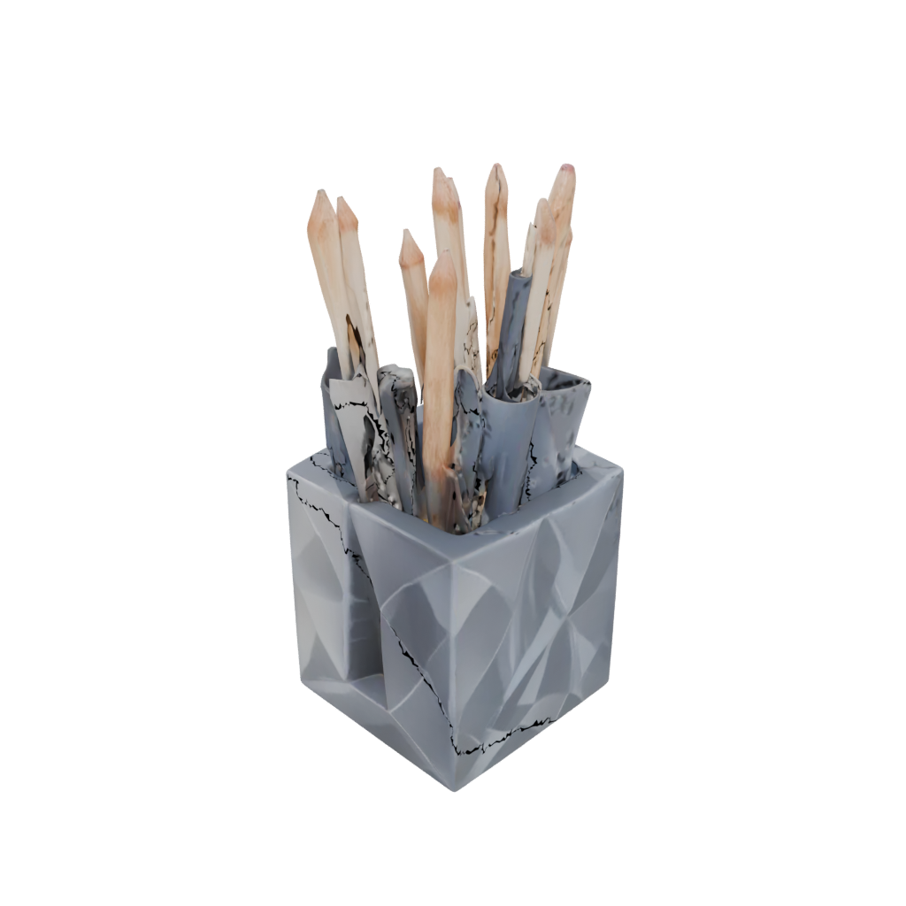 Camo Geometric Matchstick Holder — home decor 3D print model, STL